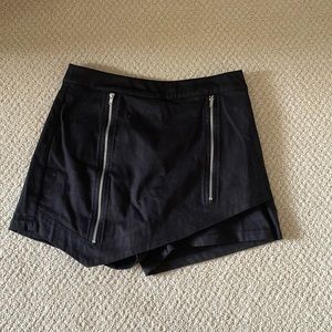 Cute black asymmetrical mini skort